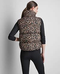 Dkny Sport Women's Puffer Animal-Print Vest