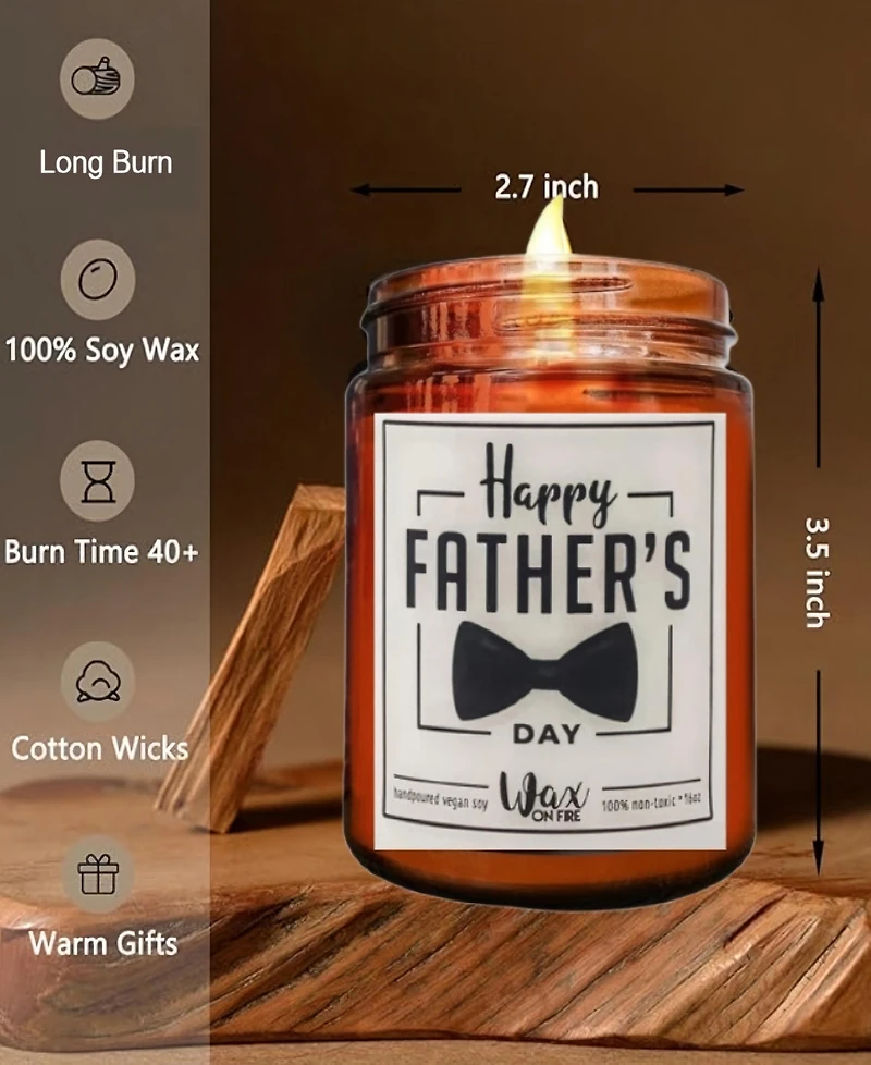 Lovery Happy Father's Day Candle Lavender Scented Soy Wax, 10oz