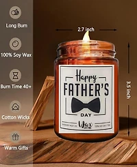 Lovery Happy Father's Day Candle Lavender Scented Soy Wax, 10oz