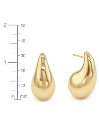 And Now This 18K Gold Plated or Silver Large Teardop Stud Earrings