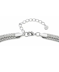 And Now This Fine Silver-Plated Woven Necklace