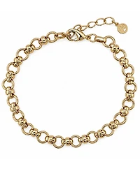 And Now This Fine Silver-Plated or 18K Gold-Plated Circle Link Bracelet