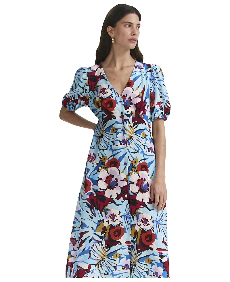 Finery London Women's Sarah Floral Button Down Midi Dress