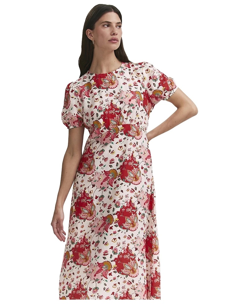 Finery London Women's Lili Short Sleeve Midi Tea Dress