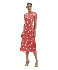 Finery London Women's Sierra Asymmetric Ruffle Midi Dress