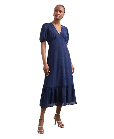 Finery London Women's Loretta V-Neck Georgette Midi Dress