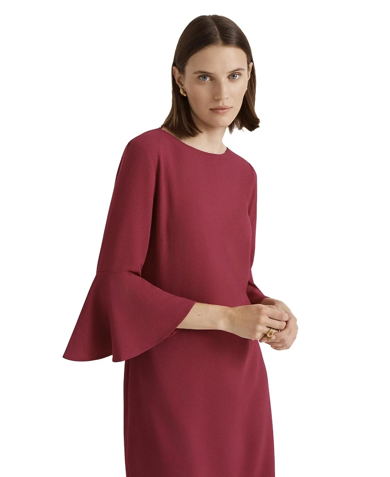 Finery London Women's Izzy Rich Crepe Long Sleeve Short Dress