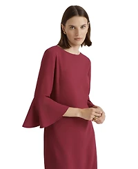 Finery London Women's Izzy Rich Crepe Long Sleeve Short Dress