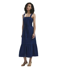 Finery London Women's Hallie Cotton Ric Rac Detail Midi Dress