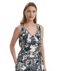Finery London Women's Marta Linen Blend Midi Dress