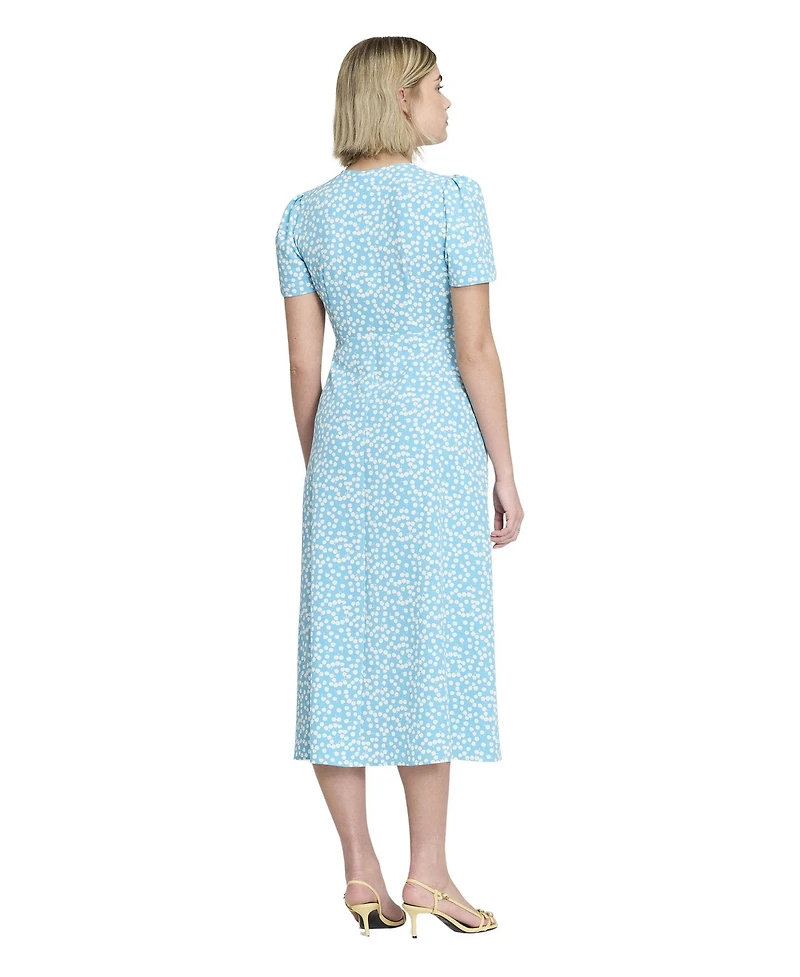 Finery London Nieve V-Neck Short Sleeve Midi Dress