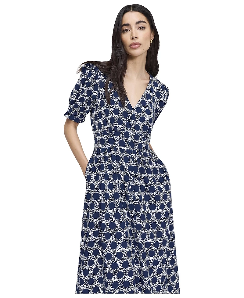 Finery London Women's Samantha Button Through Midi Dress