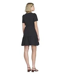 Finery London Women's Lola Tie Front Tiered Short Dress