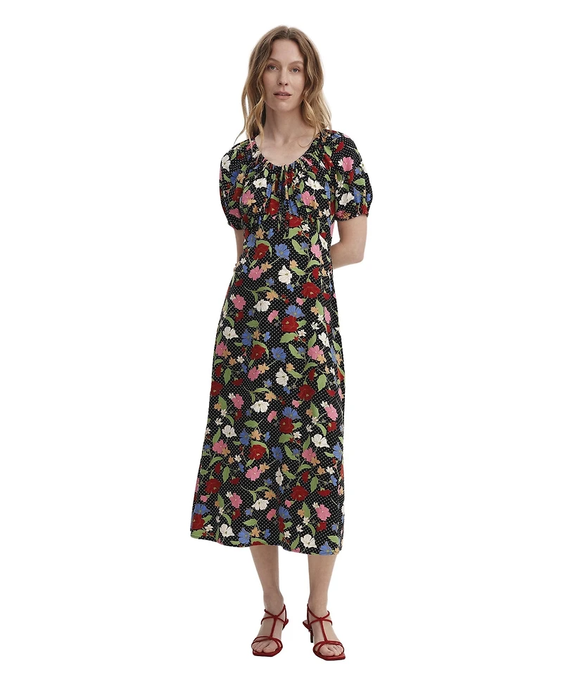 Finery London Women's Jada Puff Sleeve Midi Dress