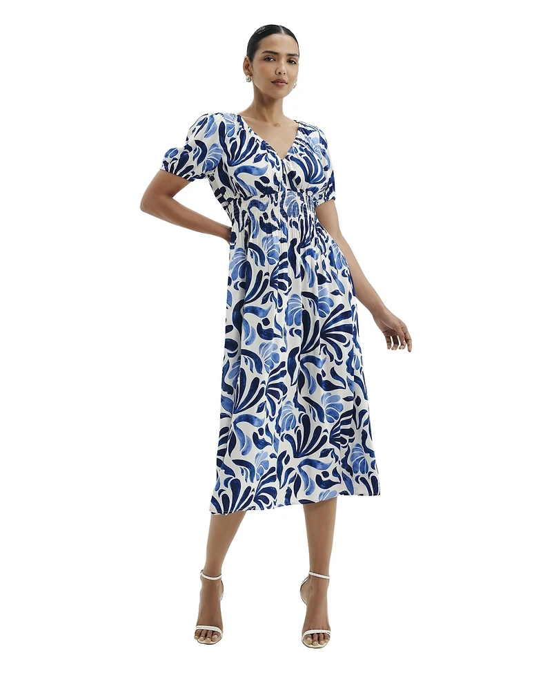 Finery London Women's Dolly V-Neck Midi Dress