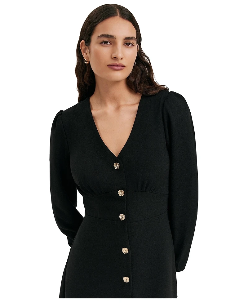Finery London Women's Caprice Long Sleeve Crepe Midi Dress