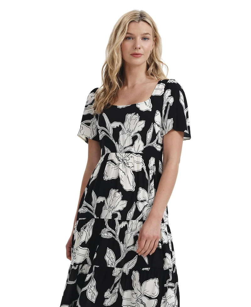 Finery London Women's Teresa Printed Tiered Midi Dress