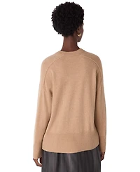 Whistles Women's Cashmere Seam Detail Crew Sweater