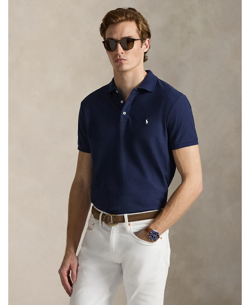 Polo Ralph Lauren Men's Custom Slim-Fit Honeycomb-Mesh Shirt
