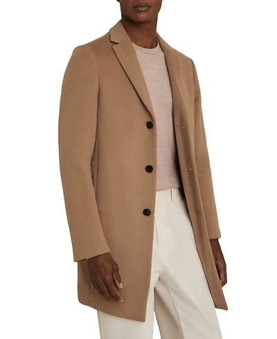 Reiss Men's Gable Epsom Wool-Blend Single-Breasted Mid-Length Overcoat