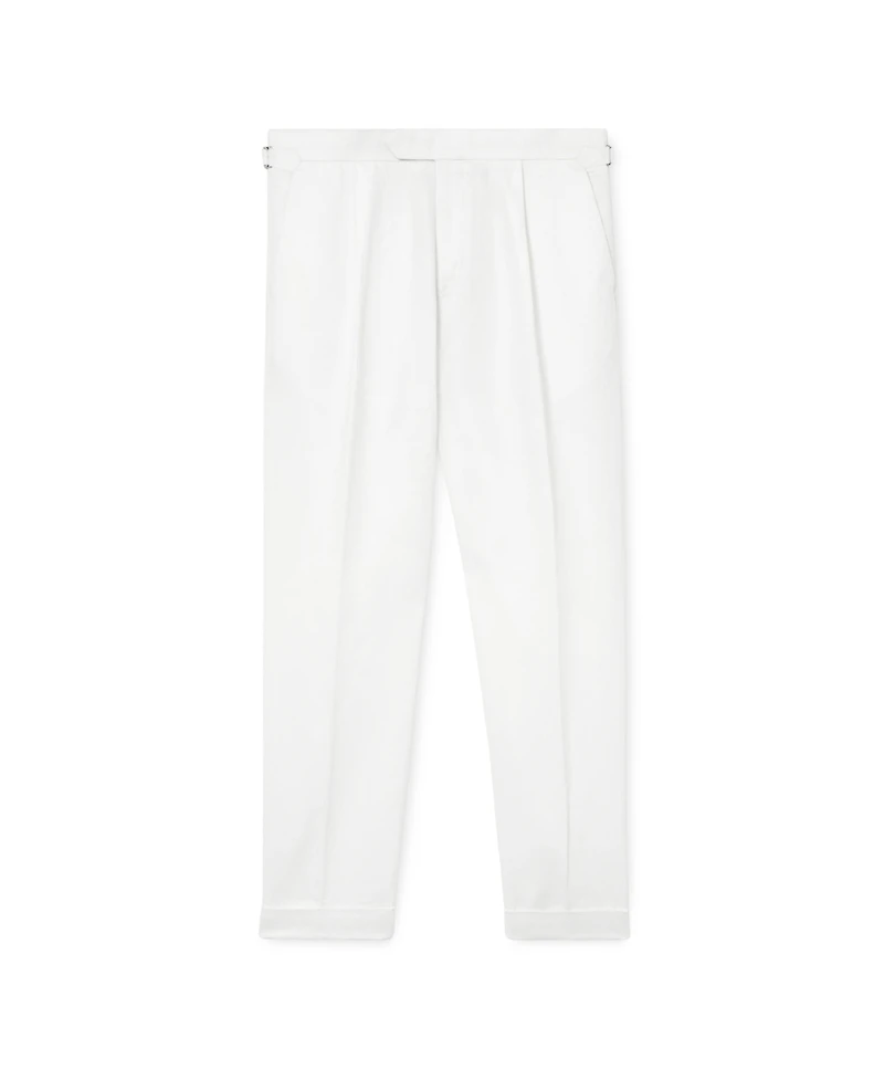 Reiss Men's Com Pleated Linen-Blend Tapered Trousers Pants