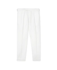 Reiss Men's Com Pleated Linen-Blend Tapered Trousers Pants