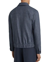 Reiss Men's Lagos Lightweight Textured-Weave Shirt Jacket