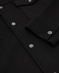 Reiss Men's Thom Sueded Interlock Jersey Regular-Fit Overshirt