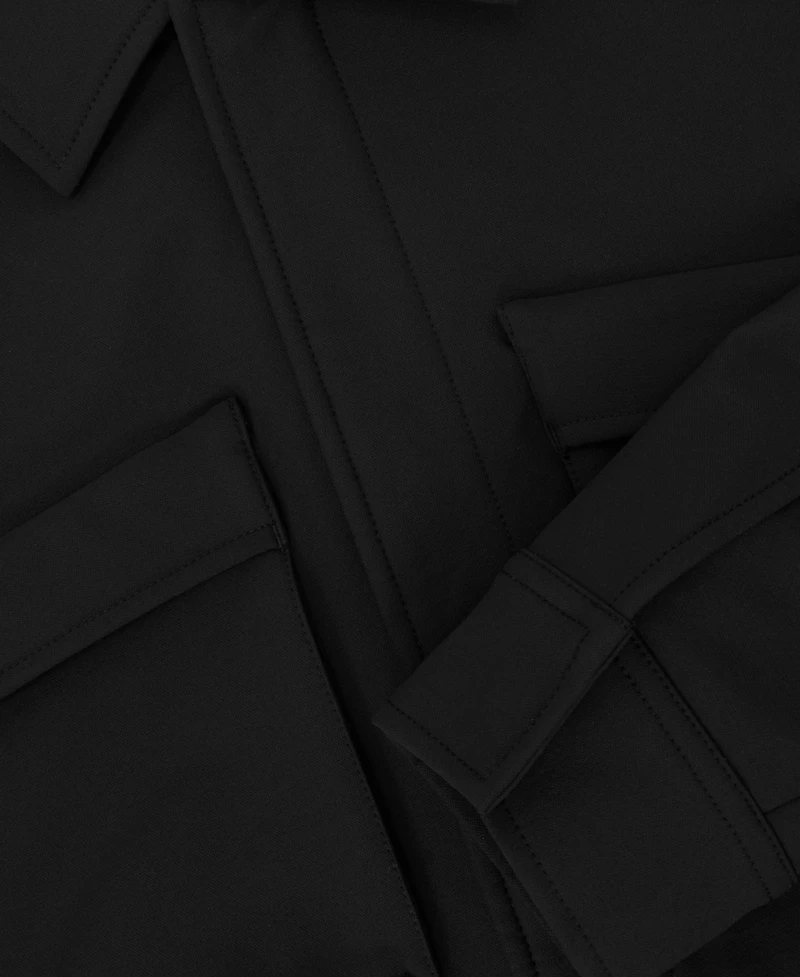 Reiss Men's Divide Utilitarian Soft-Fleece Lined Twin-Pocket Overshirt