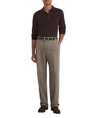 Reiss Men's Trafford Slim-Fit Merino Wool Ribbed Polo Shirt
