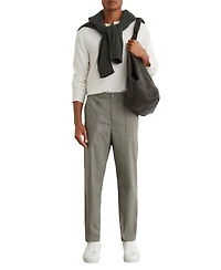 Reiss Men's Snap Lightweight Stretch Cotton-Blend Tapered Pants
