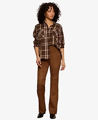 Sanctuary Women's Long-Sleeve Plaid Button-Up Shirt