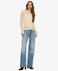 Sanctuary Women's Dreamer Long-Sleeve Lace Blouse