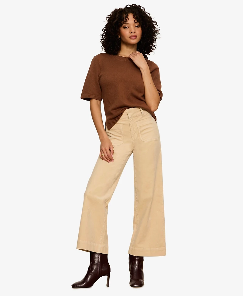 Sanctuary Women's Short-Sleeve Crewneck Sweater