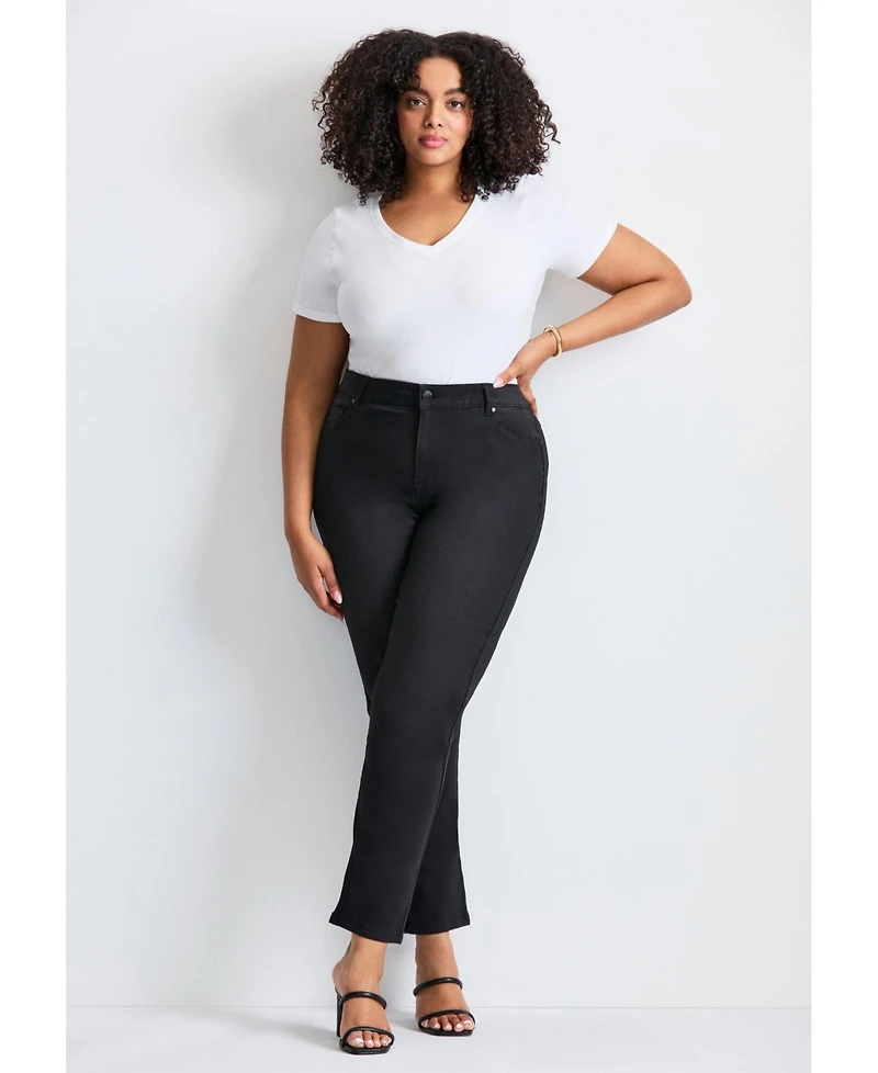 Avenue Women's Plus Tall Butter Denim Jean