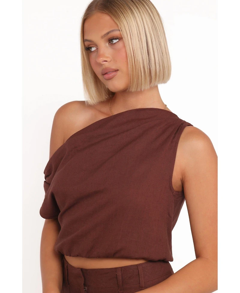 Petal and Pup Women's Shaw Off-Shoulder Cropped Top