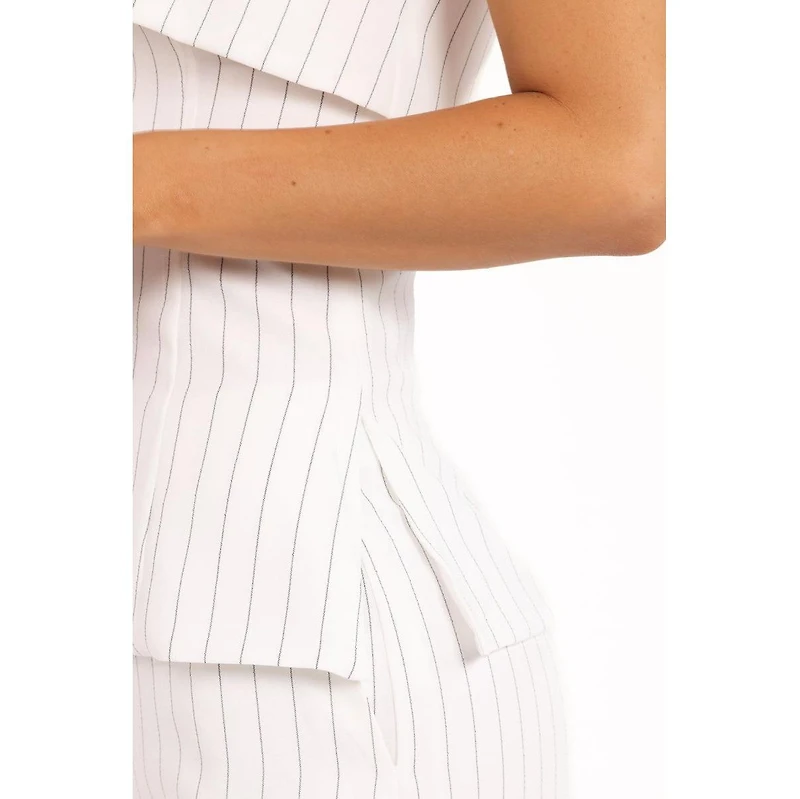 Petal and Pup Women's Blakely Strapless Peplum Back-Zip Top