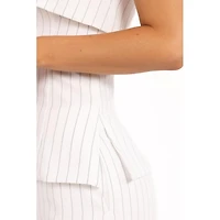 Petal and Pup Women's Blakely Strapless Peplum Back-Zip Top