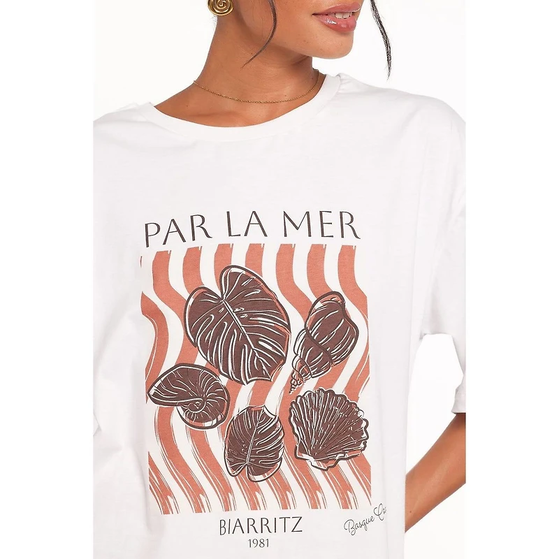 Petal and Pup Women's Par La Mer Oversized-Graphic Tee