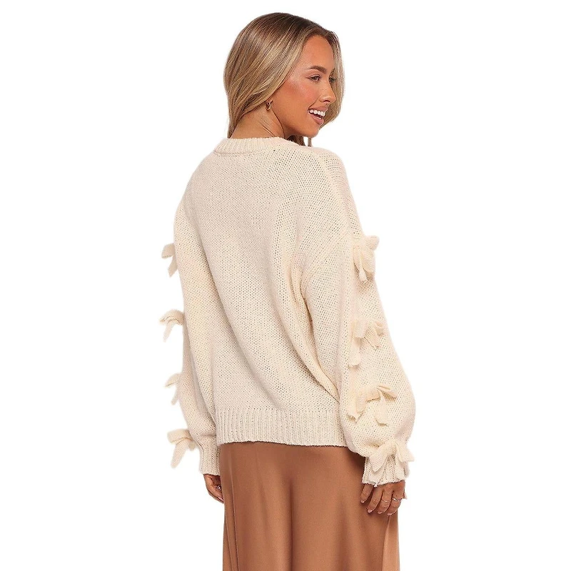 Petal and Pup Women's Lover Tie Sleeve Knit Sweater