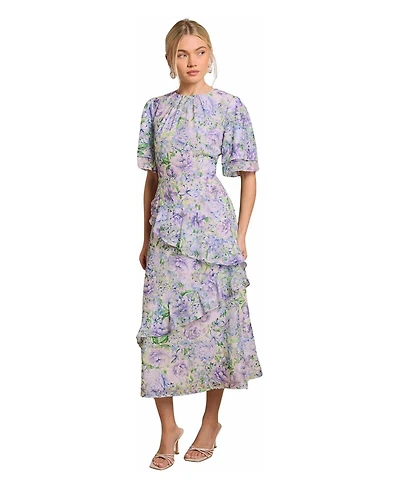 Oasis Women's Occasion Flora Jacquard Midi Dress