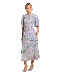 Oasis Women's Occasion Flora Jacquard Midi Dress