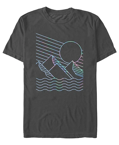 Fifth Sun Men's Mountain Holo Graphic Cotton Crewneck T-Shirt
