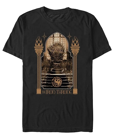 Fifth Sun Men's House of The Dragon Iron Throne Graphic Short Sleeve T-Shirt