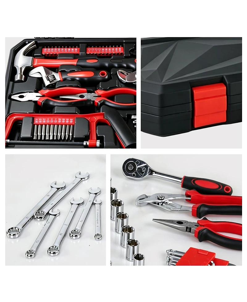 Streamdale Furniture 266-Piece Home Tool Set with Rolling Box and Hand Tools for Diy and Repairs