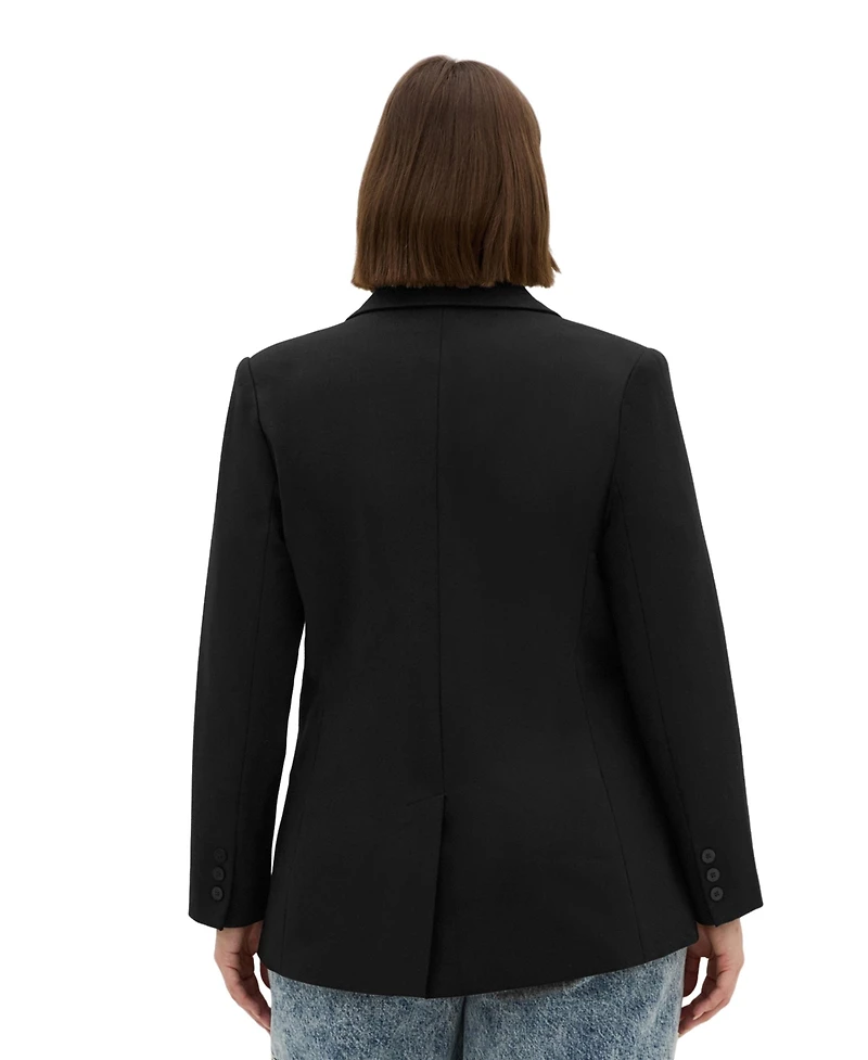 City Chic Plus Galactic Oversized Stretch Ponte Blazer