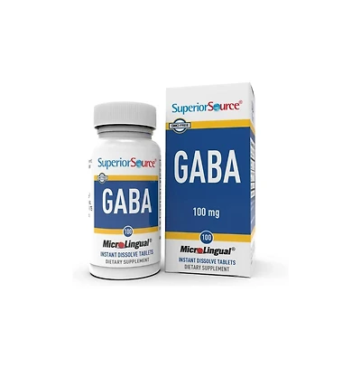 Superior Source Gaba 100 Milligram 100 Sublingual Dissolving Tablets