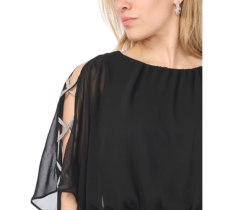 Msk Petite Crew Neck Blouson Jumpsuit