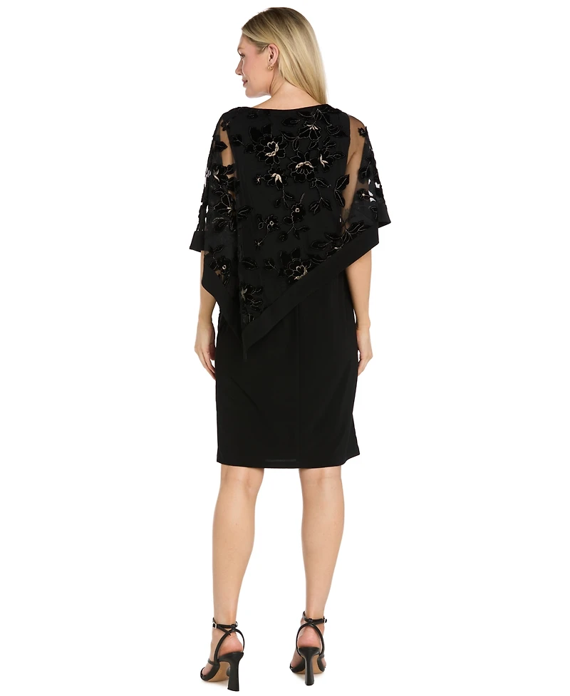 R & M Richards Women's Short-Sleeve Scoop-Neck Floral Dress