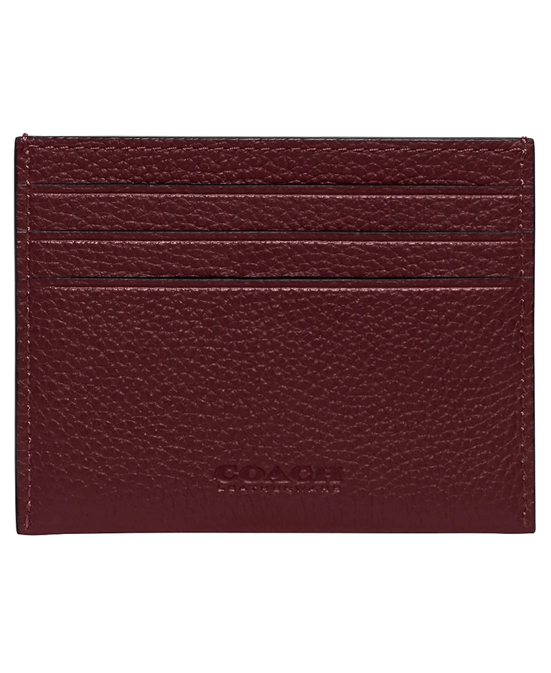 Coach Pebble Leather Card Case With Sculpted C Hardware, 4" x 3"